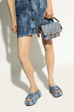 Fendi NIEBIESKI Torba do ręki `Mamma Small
