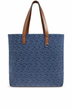 Fendi NIEBIESKI Torba `FF Medium` typu `shopper`