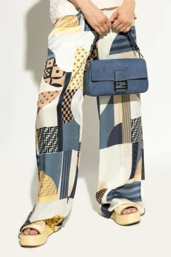 Fendi NIEBIESKI Torba na ramię `Baguette Medium`