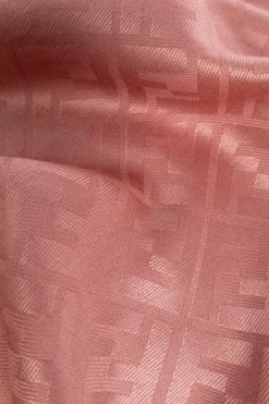 Fendi RÓŻOWY Chusta z monogramem