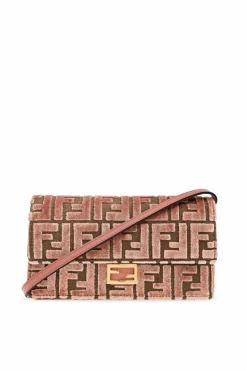 Fendi RÓŻOWY Portfel na pasku `Baguette`