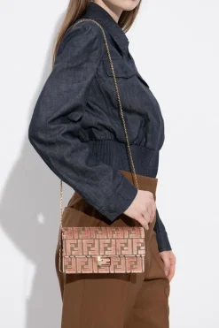 Fendi RÓŻOWY Portfel na pasku `Baguette`