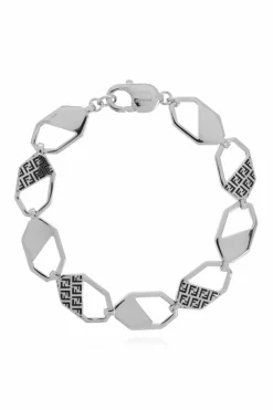 Fendi SREBRNY Mosiężna bransoleta