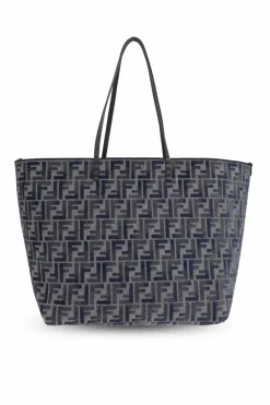 Fendi SZARY Dwustronna torba ‘Roll Large’ typu ‘shopper’