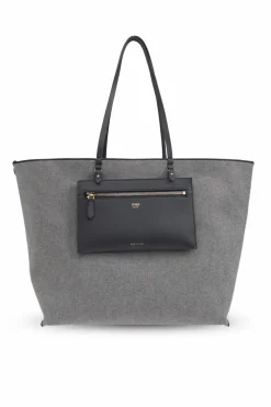 Fendi SZARY Dwustronna torba ‘Roll Large’ typu ‘shopper’