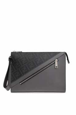 Fendi SZARY Torba do ręki `Diagonal`