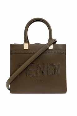 Fendi ZIELONY Torba `Sunshine Small` typu `shopper`