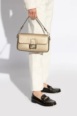 Fendi ZŁOTY Torba na ramię `Baguette`