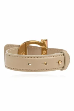 FERRAGAMO beżowy Skórzana bransoleta