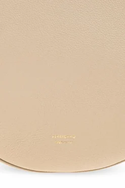 FERRAGAMO beżowy Torba na ramię `Noth-South Hobo Medium`
