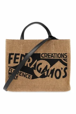 FERRAGAMO beżowy Torba ‘Sign S’ typu 'shopper'