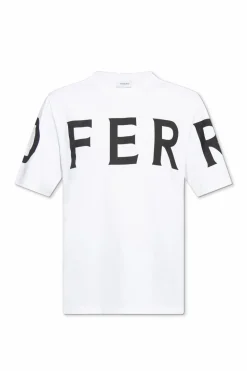 FERRAGAMO BIAŁY T-shirt z logo