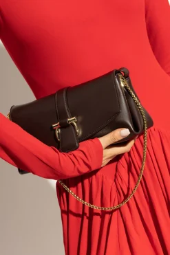 FERRAGAMO BORDO Skórzana torba na ramię