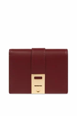 FERRAGAMO BORDO Skórzany portfel z logo