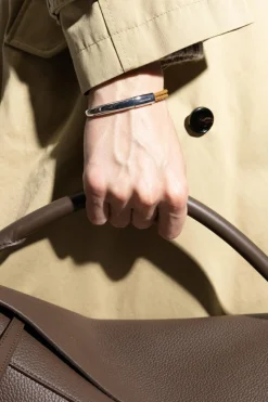 FERRAGAMO BRĄZOWY Bransoleta z wygrawerowanym logo
