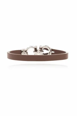 FERRAGAMO BRĄZOWY Bransoleta z logo