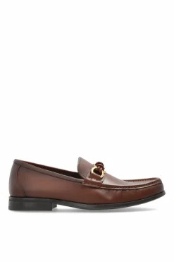 FERRAGAMO BRĄZOWY Buty `Alain` typu `loafers`