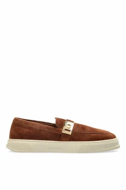 FERRAGAMO BRĄZOWY Buty `Brad`