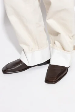 FERRAGAMO BRĄZOWY Buty `Brian` typu `loafers`