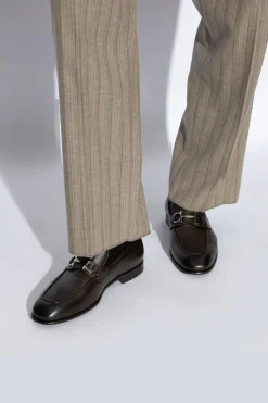 FERRAGAMO BRĄZOWY Buty `Foster` typu `loafers`