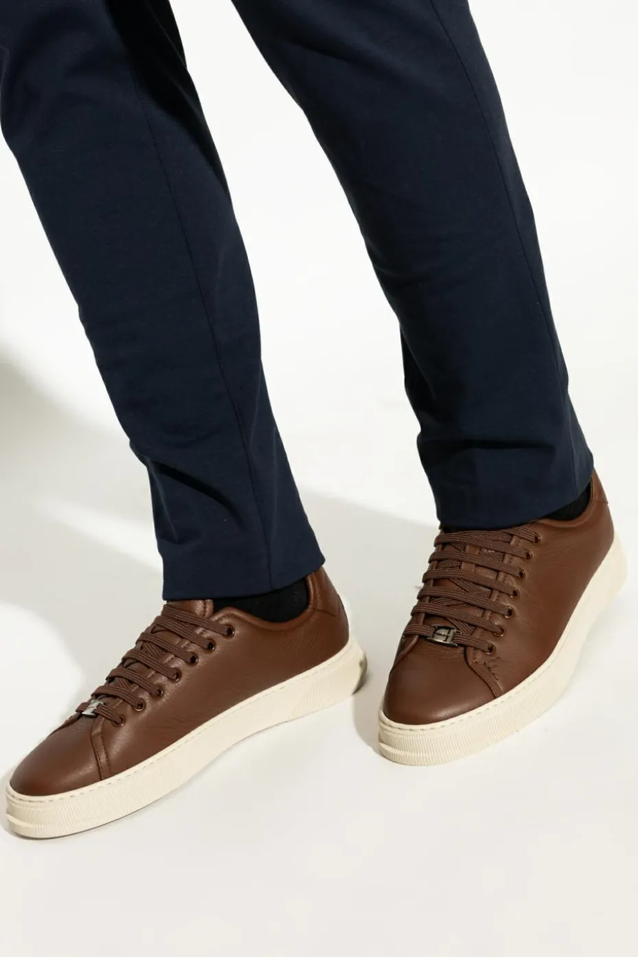 FERRAGAMO BRĄZOWY Buty sportowe `Bruce`