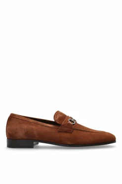 FERRAGAMO BRĄZOWY Buty typu `loafers`