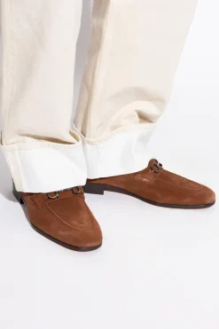 FERRAGAMO BRĄZOWY Buty typu `loafers`