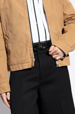FERRAGAMO BRĄZOWY Dwustronny pasek