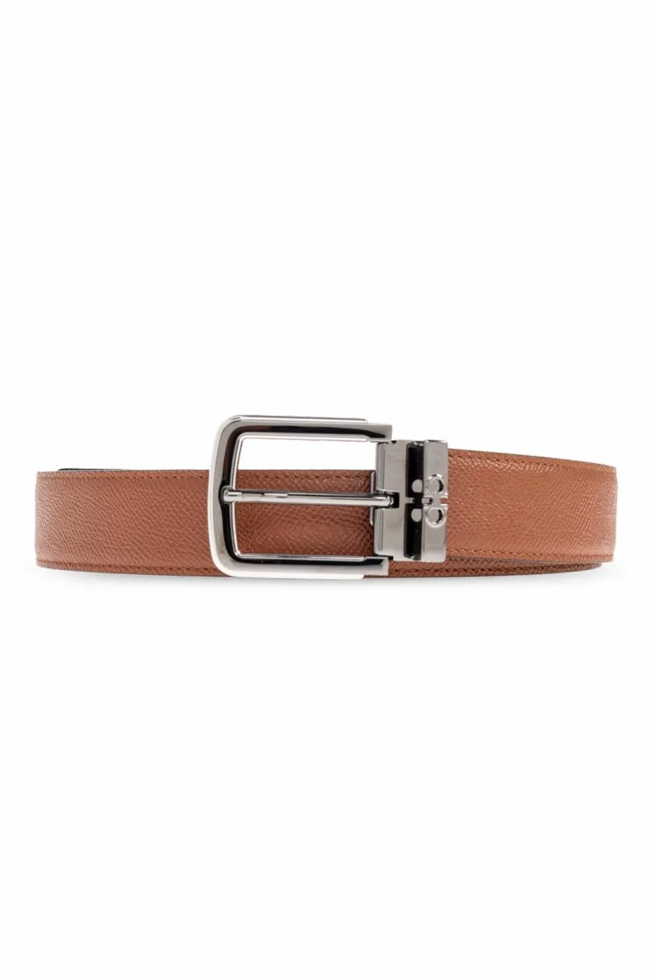 FERRAGAMO BRĄZOWY Dwustronny pasek