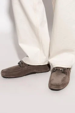FERRAGAMO BRĄZOWY Mokasyny `Parigi New`