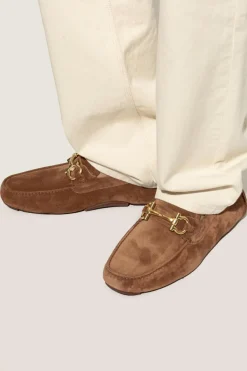 FERRAGAMO BRĄZOWY Mokasyny `Parigi New`