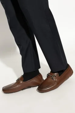 FERRAGAMO BRĄZOWY Mokasyny `Parigi New`