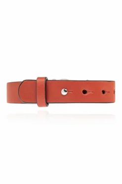 FERRAGAMO BRĄZOWY Skórzana bransoleta