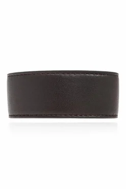 FERRAGAMO BRĄZOWY Skórzana bransoleta