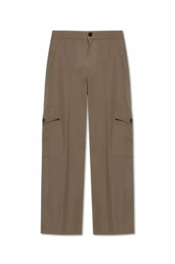 FERRAGAMO BRĄZOWY Spodnie typu `cargo`