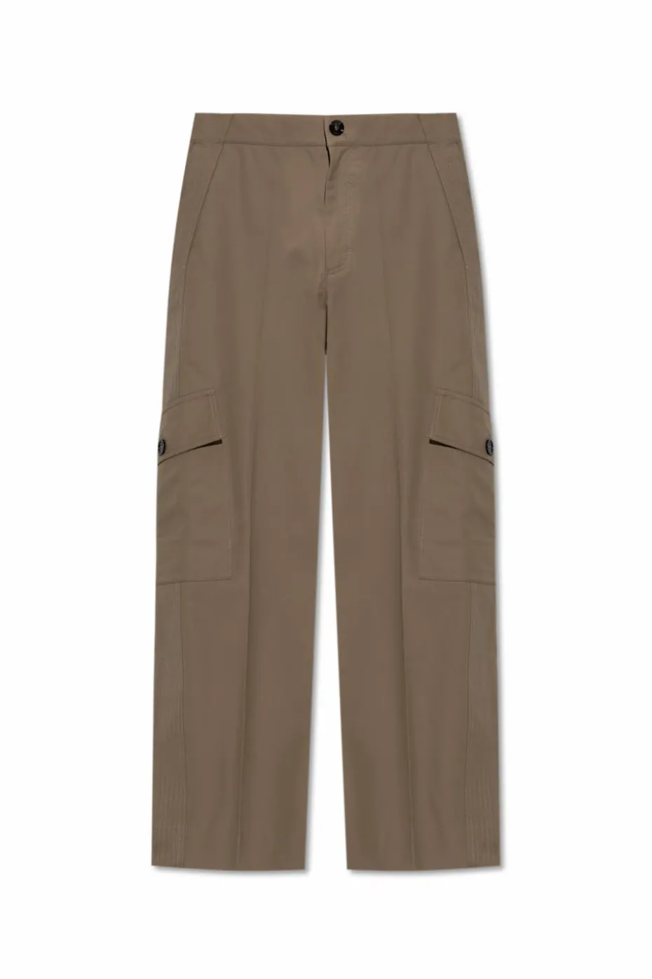 FERRAGAMO BRĄZOWY Spodnie typu `cargo`