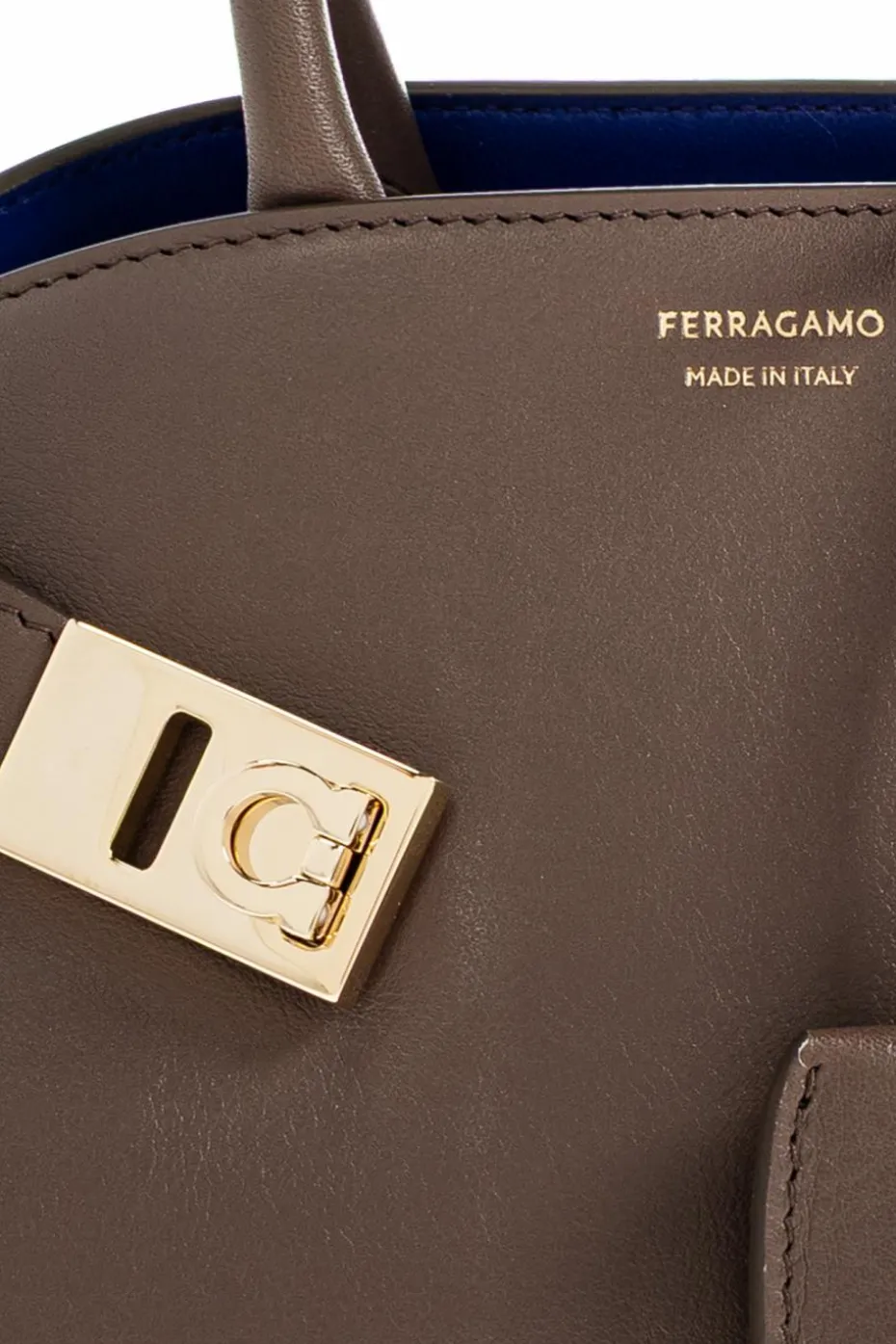 FERRAGAMO BRĄZOWY Torba do ręki `Hug Mini`