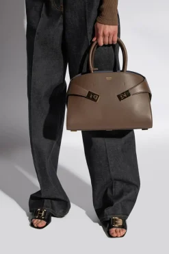 FERRAGAMO BRĄZOWY Torba na ramię ‘Hug’