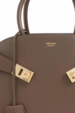 FERRAGAMO BRĄZOWY Torba na ramię ‘Hug’