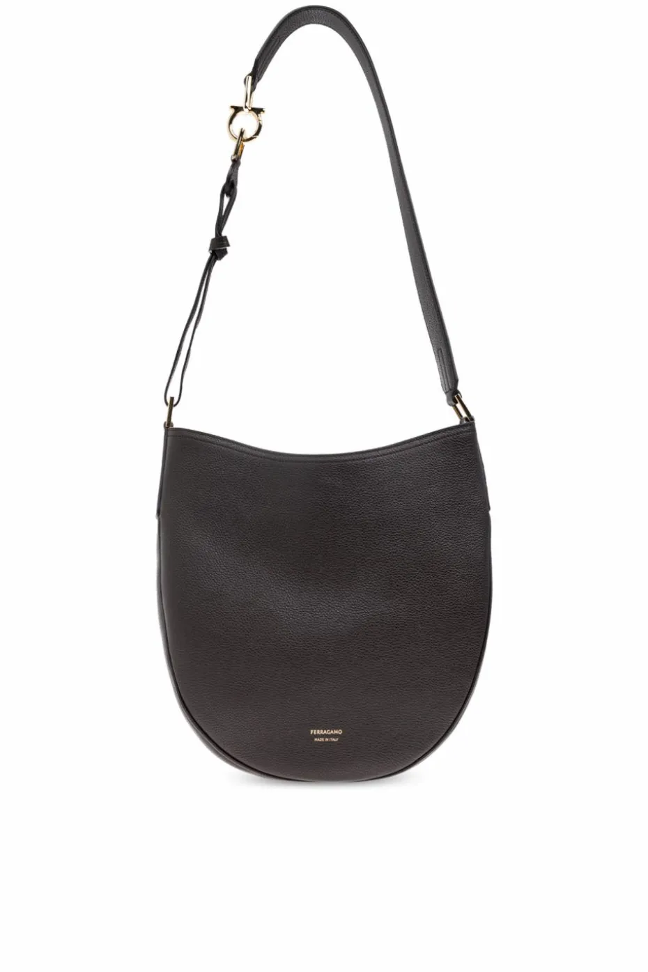 FERRAGAMO BRĄZOWY Torba na ramię `Noth-South Hobo Medium`