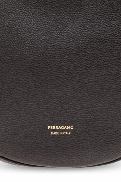 FERRAGAMO BRĄZOWY Torba na ramię `Noth-South Hobo Medium`