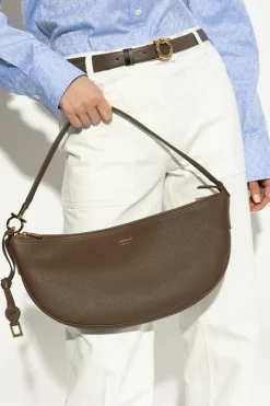 FERRAGAMO BRĄZOWY Torba na ramię