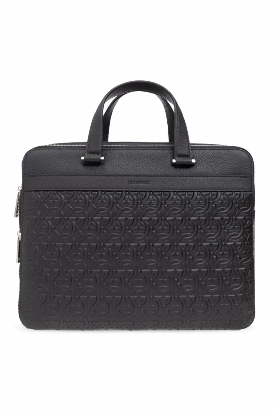 FERRAGAMO CZARNY Aktówka z monogramem