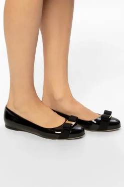 FERRAGAMO CZARNY Baleriny ‘Varina’