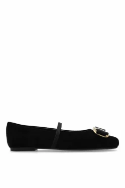 FERRAGAMO CZARNY Baleriny `Zina`