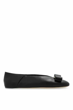 FERRAGAMO CZARNY Baleriny ‘Vanna’