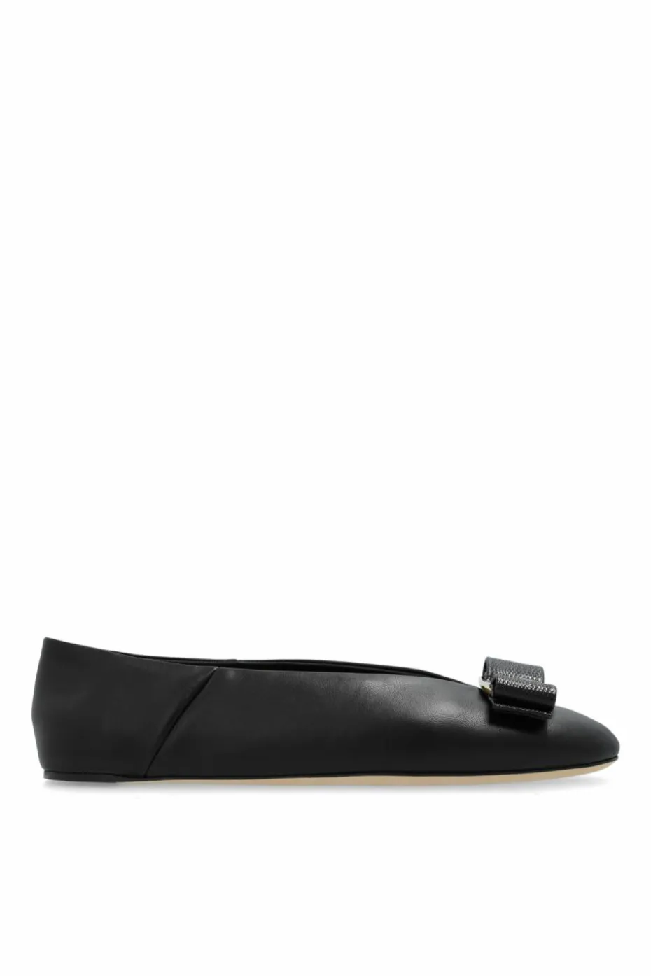 FERRAGAMO CZARNY Baleriny ‘Vanna’