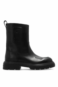 FERRAGAMO CZARNY Botki `Tirba Fur`
