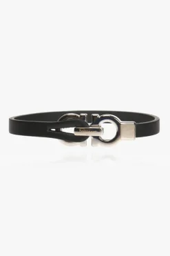 FERRAGAMO CZARNY Bransoleta z logo