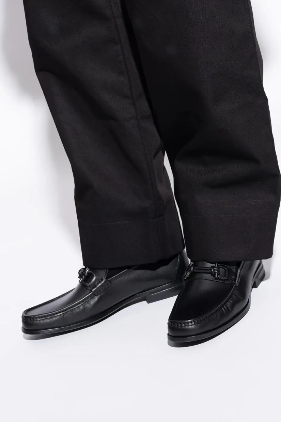 FERRAGAMO CZARNY Buty `Alain` typu `loafers`